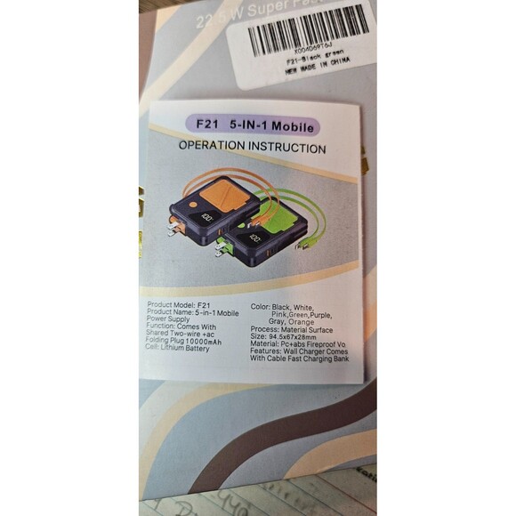 Portable 22.5W PD Magnetic 10000mAh Power bank , Fast Magsafe Charging with Cord - Picture 4 of 6